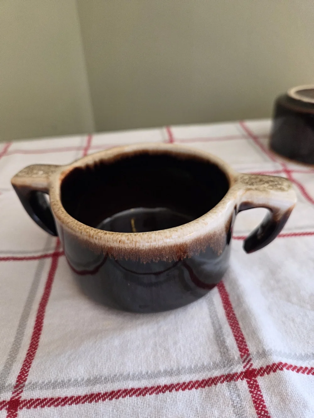 Vintage Pfaltzgraff Gourmet #24 Creamer & OPEN #22 Sugar Set Brown Drip Glaze
